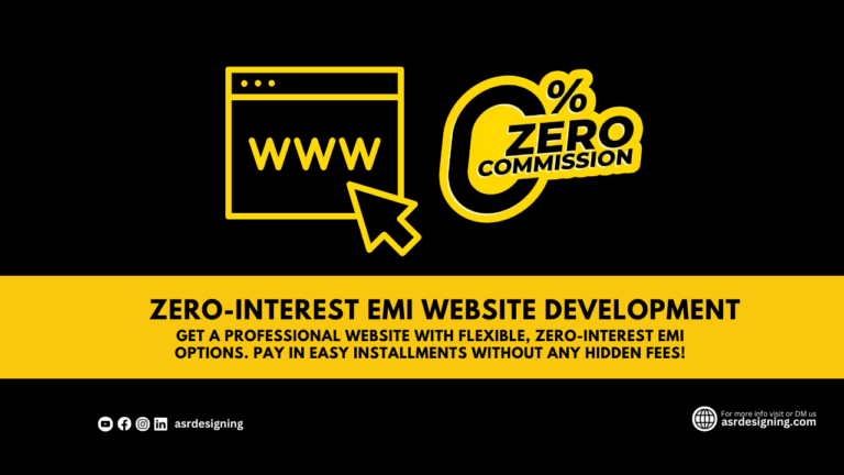 Website design agency that offers EMI options for website design in India – ASRDesigning