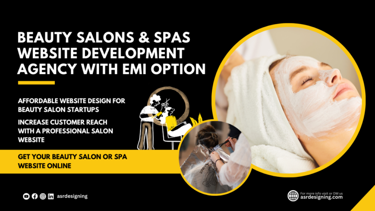 Beauty Salons And Spas website development agency with EMI Option