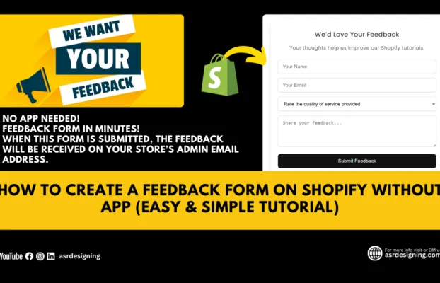How to Create a Feedback Form on Shopify Without App | Easy & Simple Tutorial