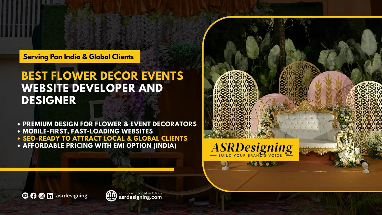 Best Flower Decor Events Website Developer and Designer